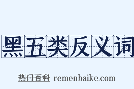 黑五类反义词是什么意思的图片